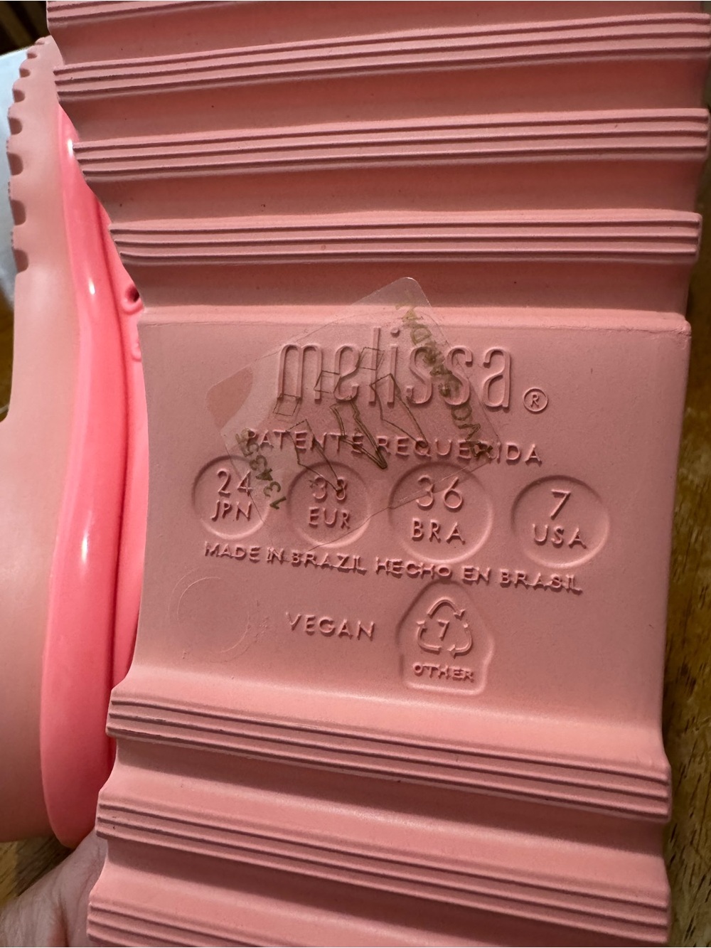 Melissa Smart Clog Pink Size 7 - Picture 8 of 10